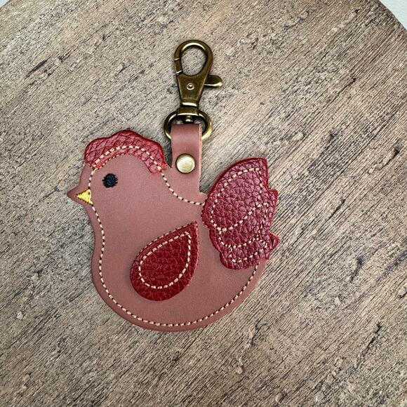 Portland Leather Francesca Charm Chicken Keychain Charm NEW - Picture 1 of 3